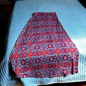 Gilli red pattern maxi skirt